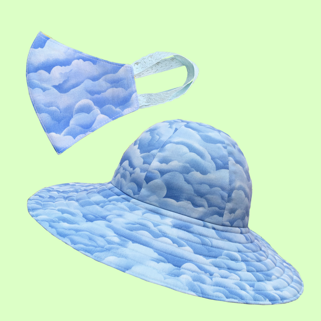 Blue Skies Sunhat and Face Mask Set
